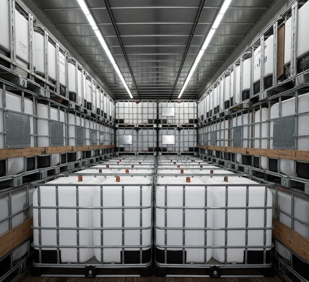 IBCs loaded in transport trailer
